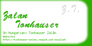zalan tonhauser business card